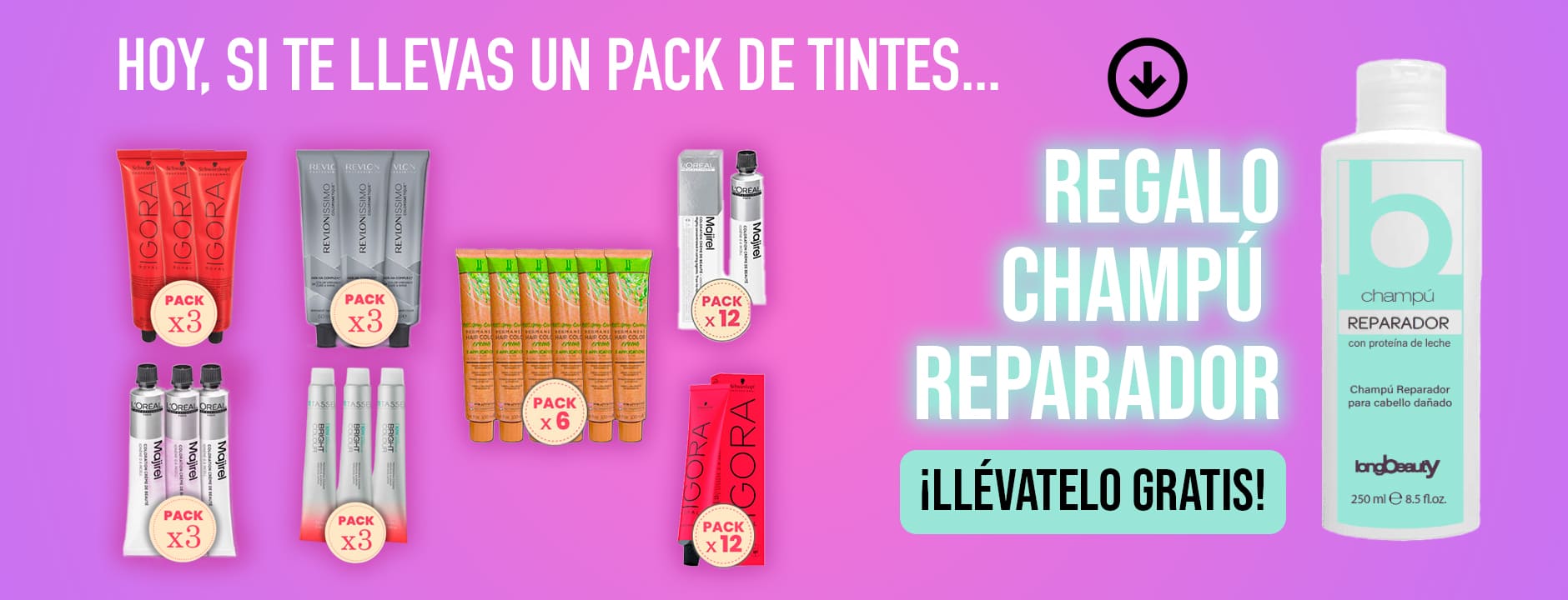 PARTI - CHAMPÚ REPARADOR GRATIS LONG BEAUTY CON LA COMPRA DE PACKS DE TINTES