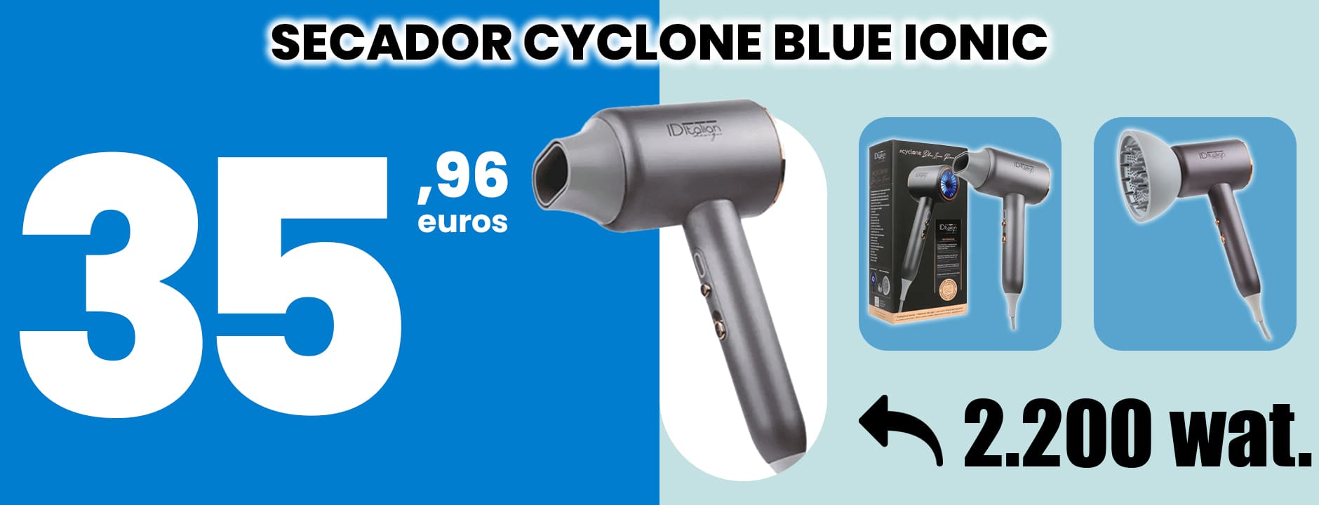 PARTI - SECADOR CYCLONE BLUE IONIC