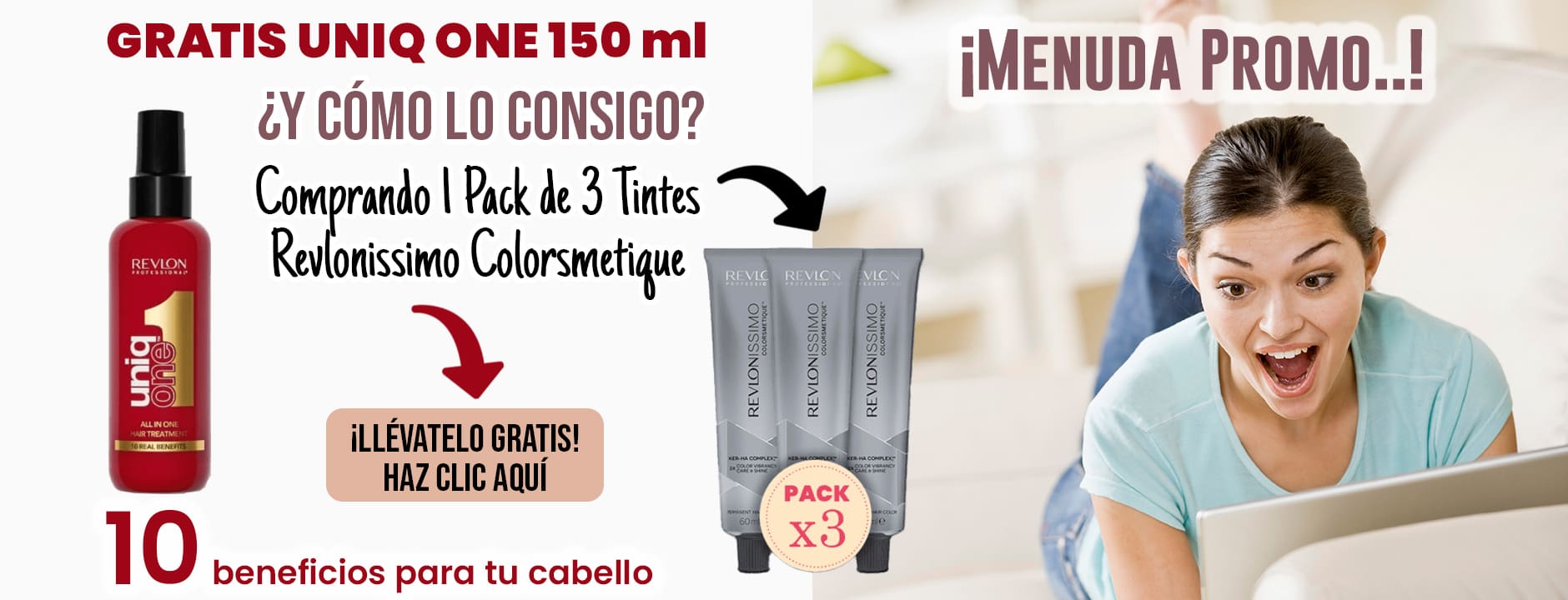 PARTI - GRATIS UNIQ ONE con COMPRA 3 TINTES COLORSMETIQUE