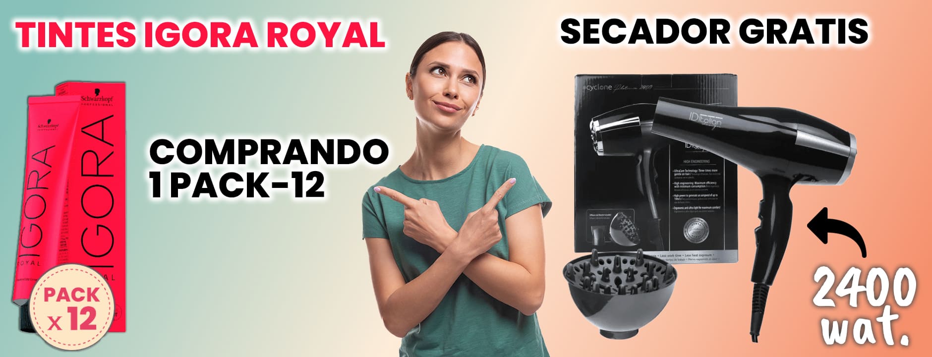 PARTI - 12 TINTES IGORA + SECADOR GRATIS