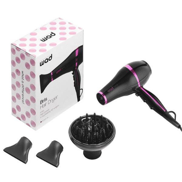 Wad - Secador iónico BRIS Negro-Rosa 2100 watios + Difusor