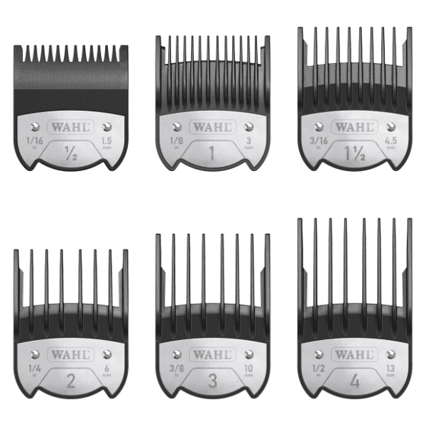 Wahl - Pack 6 Peines Corte Premium Magnéticos (1,5mm, 3mm, 4,5mm, 6mm, 10mm, 13mm) (1801-7110)