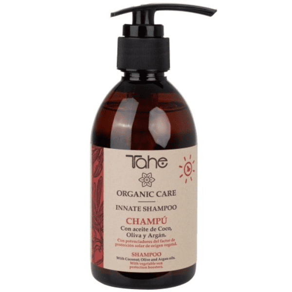 Tahe Organic Care - Champú INNATE SHAMPOO Con aceite de Coco, Oliva y Argán (vegano) 300 ml