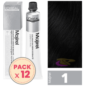L`Oréal - Pack 12 Tintes MAJIREL 1 Negro 50 ml