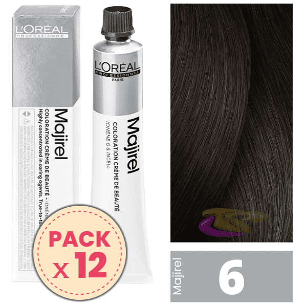 L`Oréal - Pack 12 Tintes MAJIREL 6 Rubio Oscuro 50 ml