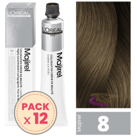 L`Oréal - Pack 12 Tintes MAJIREL 8 Rubio Claro 50 ml