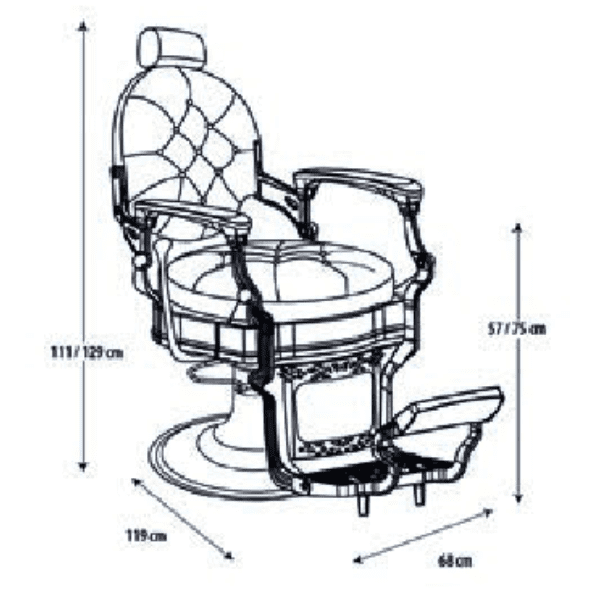 Eurostil - Sillón Barbero STAFFORD Negro (06956/50)