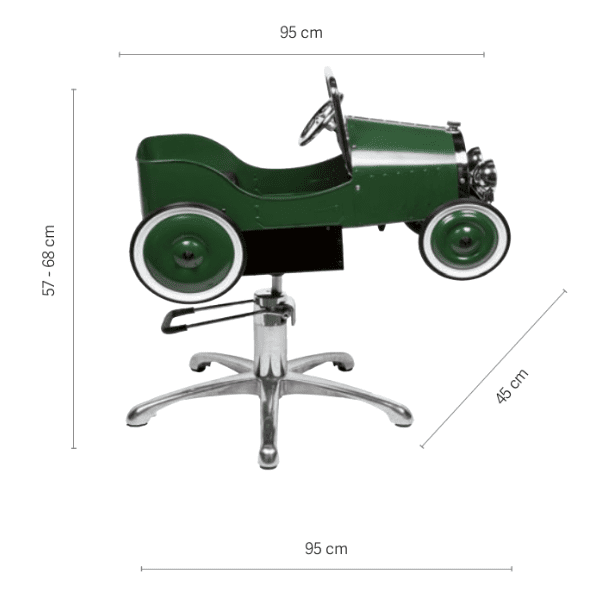 Eurostil - Silla de peluquería especial niños COCHE VERDE (04728)