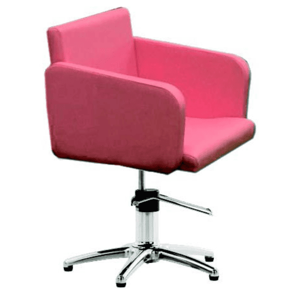 Eurostil - Silla de peluquería PIN UP ROSA con Pie Estrella (bomba hidráulica) (06477/70)