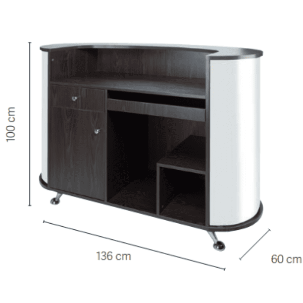 Eurostil - Mostrar para recepción de madera y metal efecto espejo (03935)