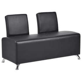 Bifull - Sillón de espera doble SELENE DOBLE BLACK