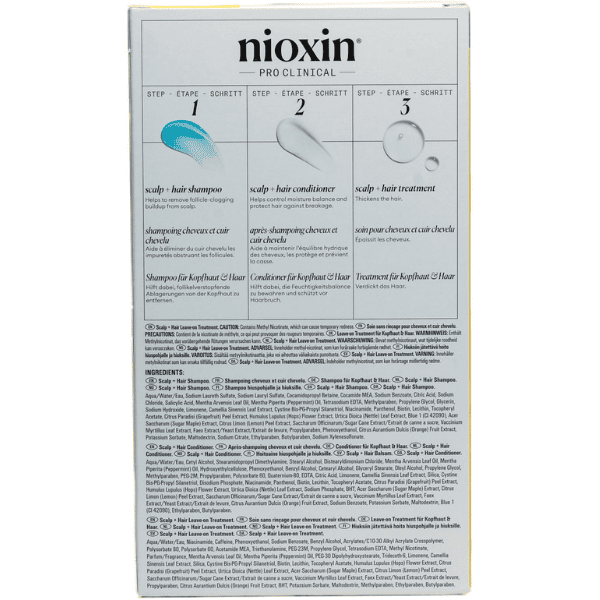 Nioxin - Kit SISTEMA 1 Cabello NATURAL Ligera Pérdida de Densidad (Champú 300 ml + Acondicionador 300 ml + Tratamiento 100 ml)