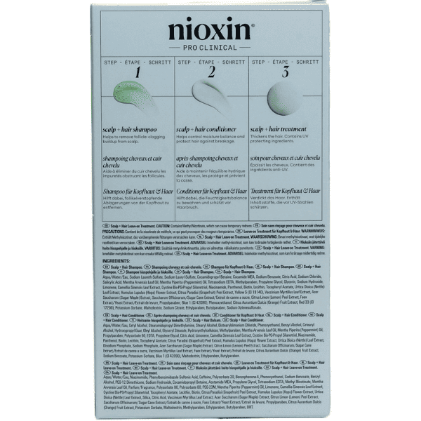 Nioxin - Kit SISTEMA 2 Cabello NATURAL Avanzada Pérdida de Densidad (Champú 300 ml + Acondicionador 300 ml + Tratamiento 100 ml)