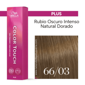 Wella - Baño COLOR TOUCH PLUS 66/03 Rubio Oscuro Intenso Natural Dorado (vegano) 60 ml