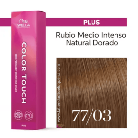 Wella - Baño COLOR TOUCH PLUS 77/03 Rubio Medio Intenso Natural Dorado (vegano) 60 ml