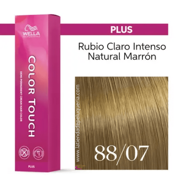 Wella - Baño COLOR TOUCH PLUS 88/07 Rubio Claro Intenso Natural Marrón (vegano) 60 ml