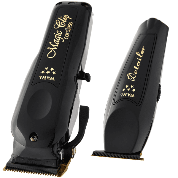 Wahl - CORDLESS BARBER COMBO Máquina Cortapelo MAGIC CLIP CORDLESS NEGRA + Máquina Patillera DETAILER-LI NEGRA