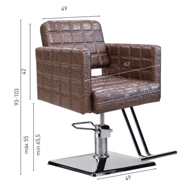 Italian Design - Silla de peluquería PADDED BASIC (bomba hidráulica) (IDBASICA8147)