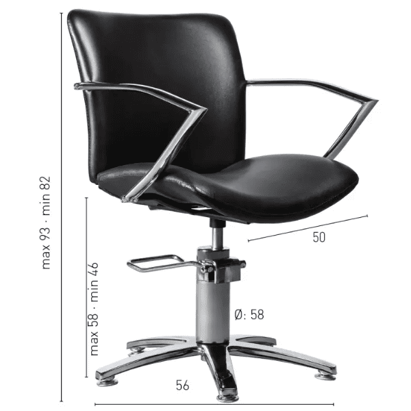 Italian Design - Silla de peluquería PARMA (bomba hidráulica) (IDMPARMA)