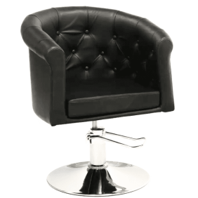 Italian Design - Silla de peluquería ROUND DOT BLACK (bomba hidráulica) (IDBASICA8146BL)