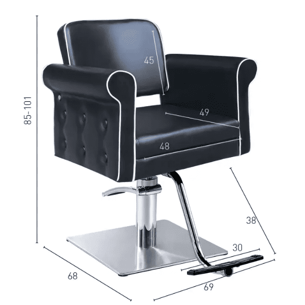 Italian Design - Silla de peluquería ROMANTIC (bomba hidráulica) (IDBASIC617BL)