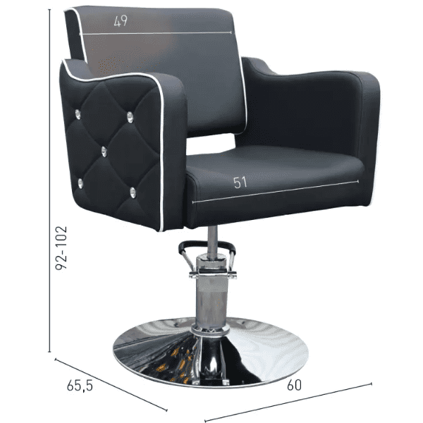 Italian Design - Silla de peluquería BLACK DIAMOND (bomba hidráulica) (IDMS2280)