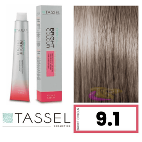 Tassel - Tinte BRIGHT COLOUR con Argán y Keratina Nº 9.1 RUBIO MUY CLARO CENIZA 100 ml (09270)