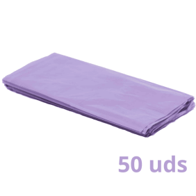 Alba - Bolsa 50 uds capas desechables color LILA 84x110cm (para tinte y corte)