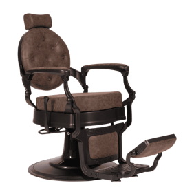 Mudi - Sillón Barbero BUZZ BLACK OLD BROWN BARBER CHAIR