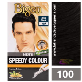 Bigen - Tinte Cabello SPEEDY COLOUR para HOMBRE Nº100 Real Black (40 gr + 40 gr)