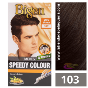 Bigen - Tinte Cabello SPEEDY COLOUR para HOMBRE Nº103 Dark Brown (40 gr + 40 gr)