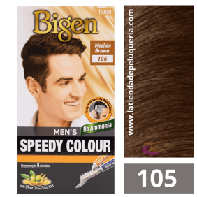 Bigen - Tinte Cabello SPEEDY COLOUR para HOMBRE Nº105 Medium Brown (40 gr + 40 gr)