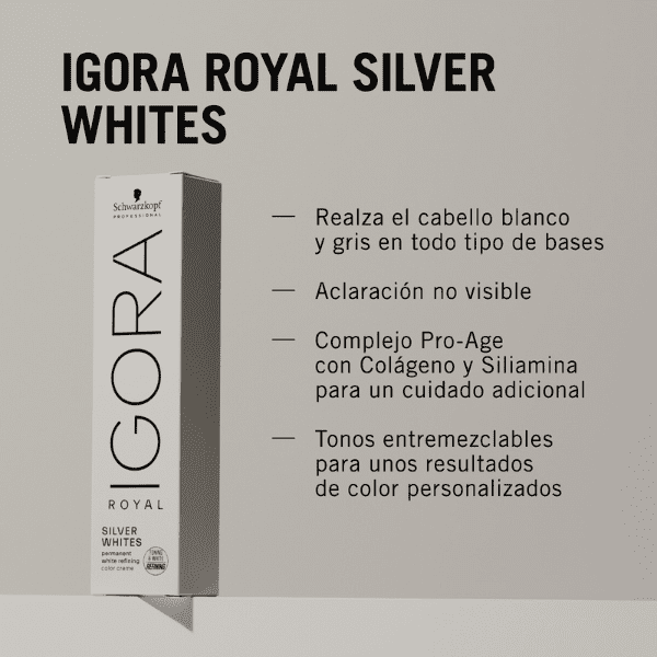 Schwarzkopf - Tinte Igora Royal Silver Whites Plata 60 ml 